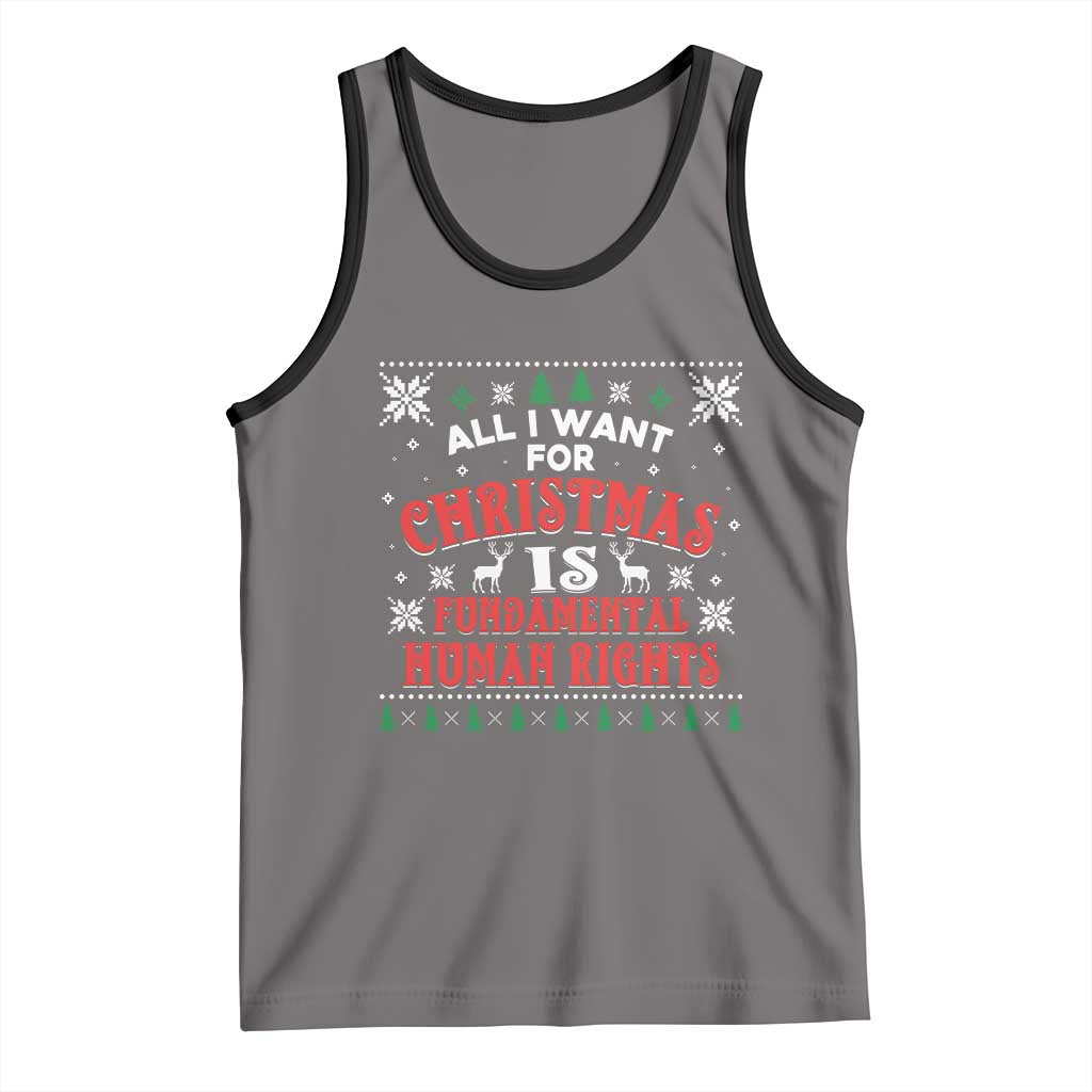 Christmas Gift For Fundamental Human Rights Supporters Tank Top TS12 Deep Heather Black Print Your Wear