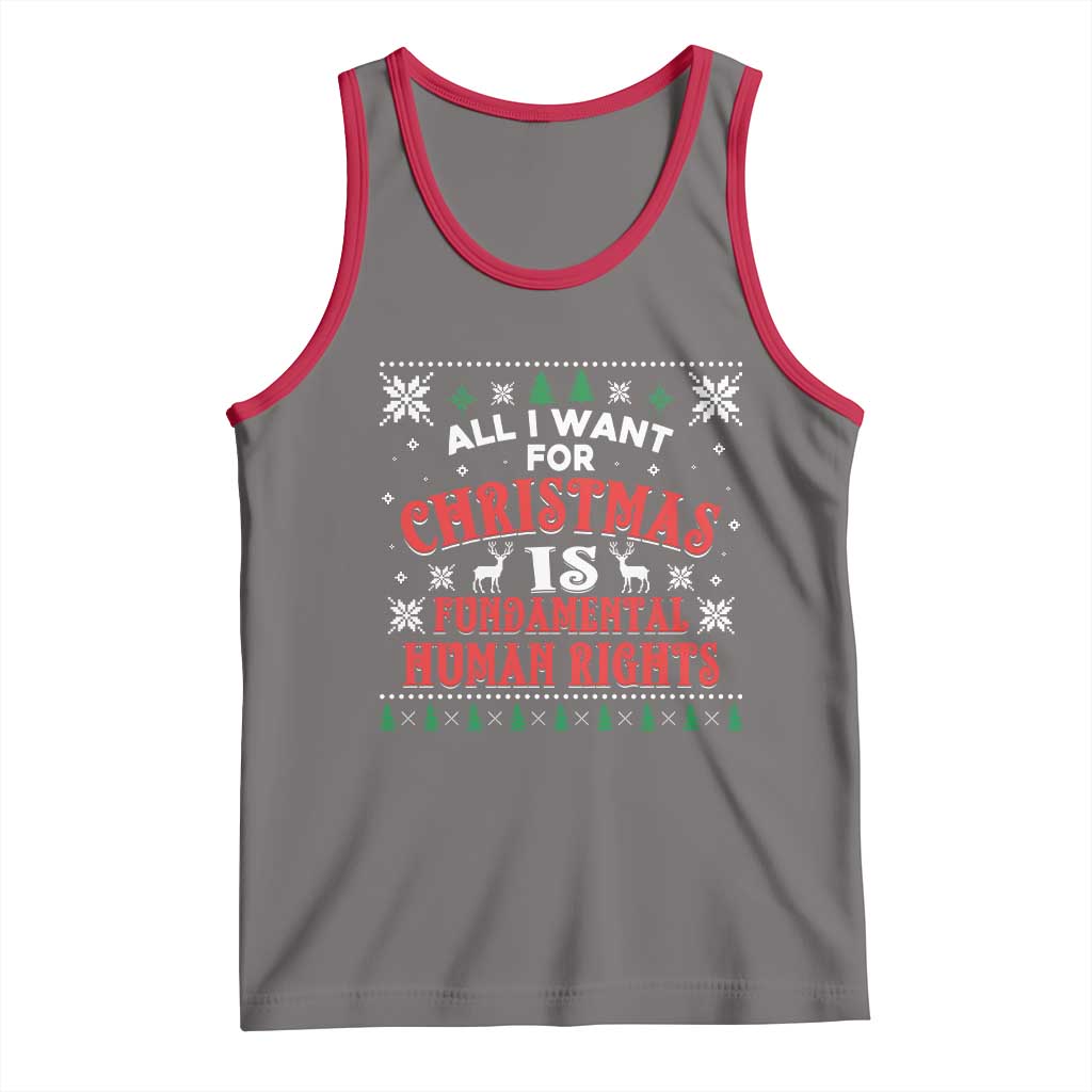 Christmas Gift For Fundamental Human Rights Supporters Tank Top TS12 Deep Heather Red Print Your Wear