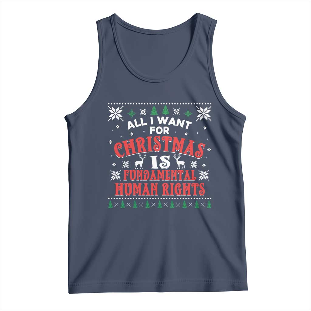 Christmas Gift For Fundamental Human Rights Supporters Tank Top TS12 Navy Print Your Wear
