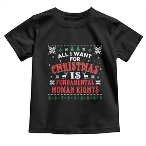 Christmas Gift For Fundamental Human Rights Supporters Toddler T Shirt TS12 Black Print Your Wear