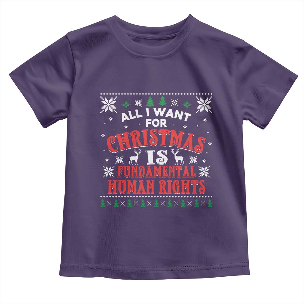 Christmas Gift For Fundamental Human Rights Supporters Toddler T Shirt TS12 Purple Print Your Wear