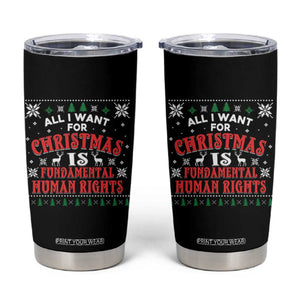 Christmas Gift For Fundamental Human Rights Supporters Tumbler Cup - Print Your Wear