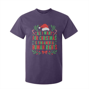 All I Want For Christmas Is Fundamental Human Rights T Shirt For Kid Pro Democracy Xmas Gift TS12 Purple Print Your Wear
