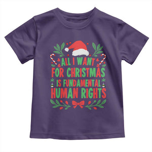 All I Want For Christmas Is Fundamental Human Rights Toddler T Shirt Pro Democracy Xmas Gift TS12 Purple Print Your Wear