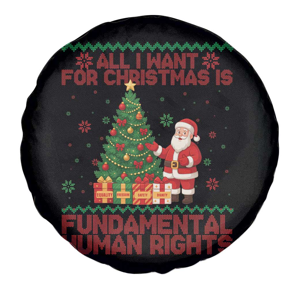 All I Want For Christmas Is Fundamental Human Rights Spare Tire Cover Equality Activist Gift TS12 Print Your Wear