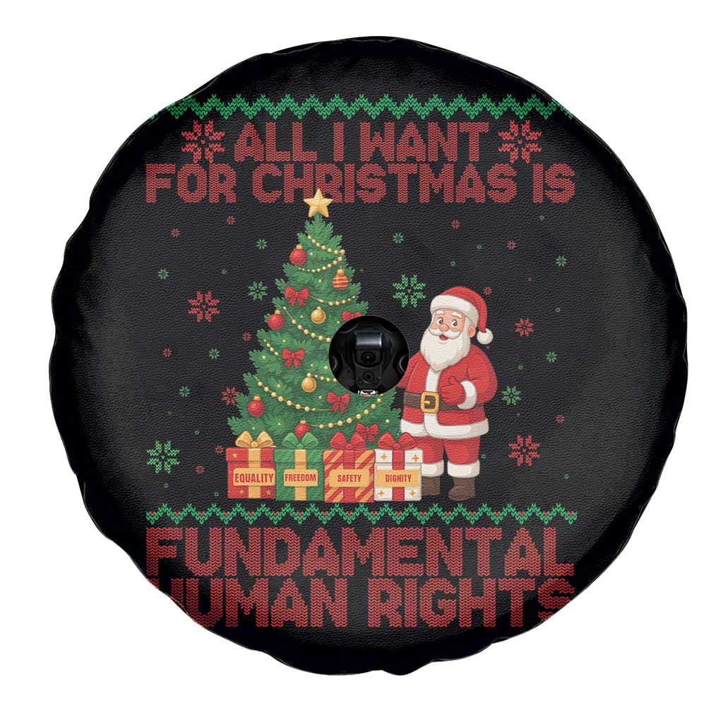 All I Want For Christmas Is Fundamental Human Rights Spare Tire Cover Equality Activist Gift TS12 Print Your Wear