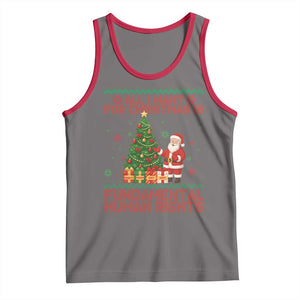 All I Want For Christmas Is Fundamental Human Rights Tank Top Equality Activist Gift TS12 Deep Heather Red Print Your Wear