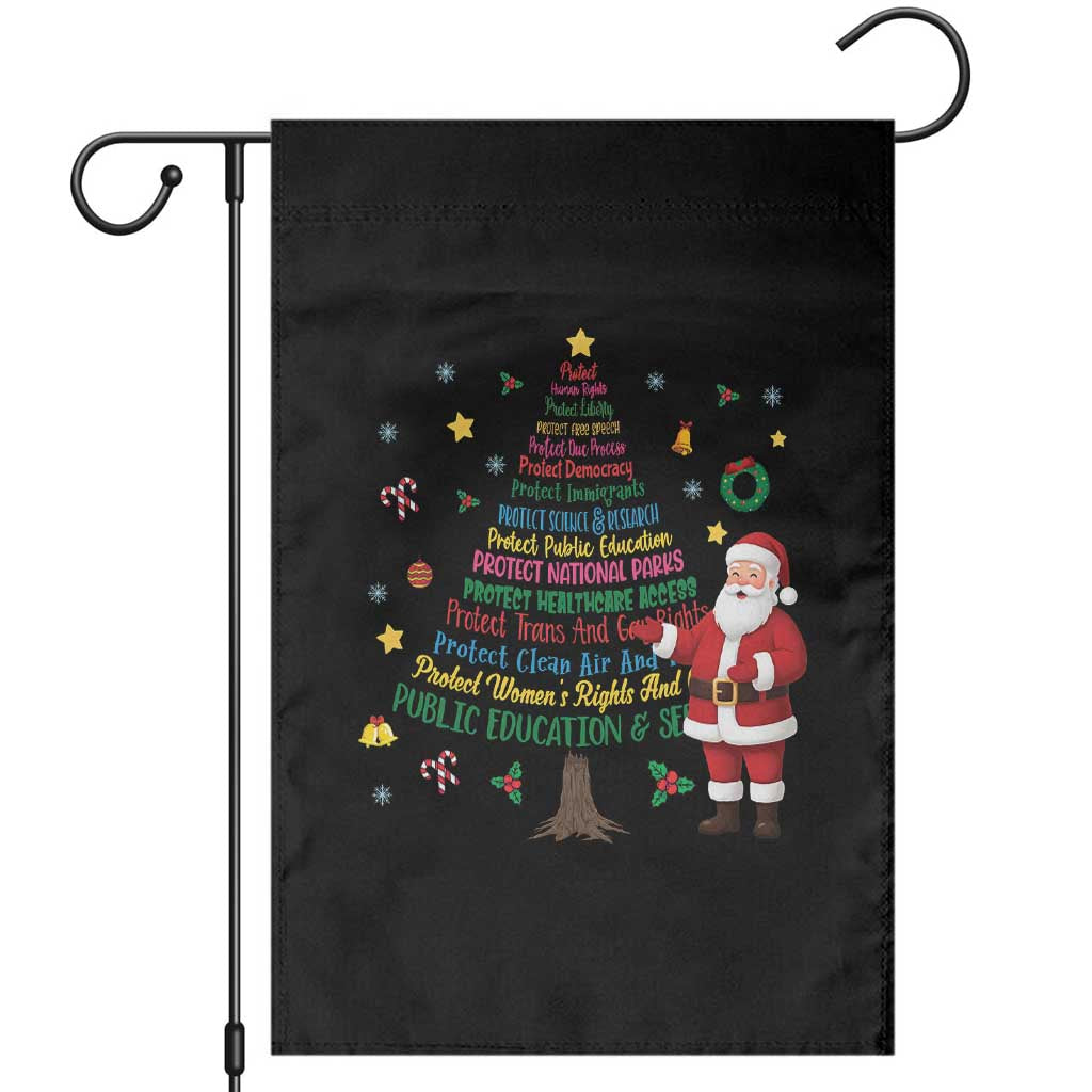 Pro Democracy Activist Christmas Tree Garden Flag Human Rights Xmas Gift TS12 Black Print Your Wear