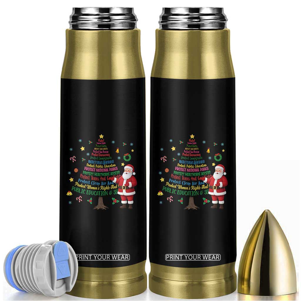 Pro Democracy Activist Christmas Tree Bullet Tumbler Human Rights Xmas Gift TS12 Black Print Your Wear