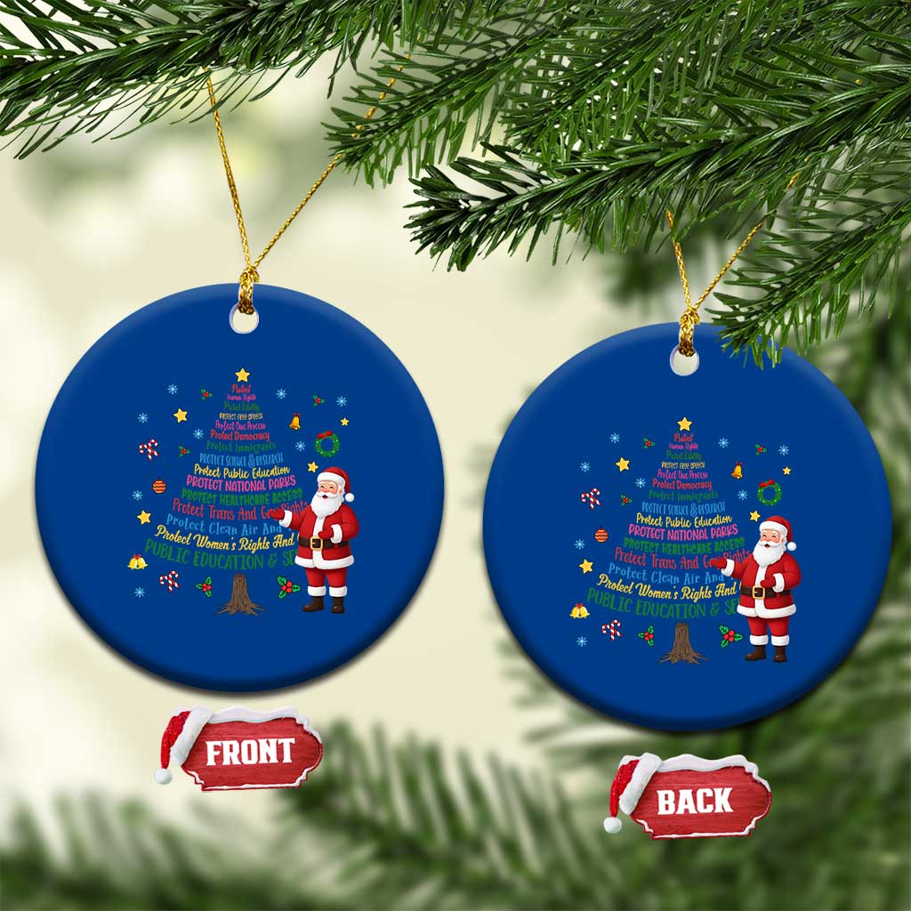 Pro Democracy Activist Christmas Tree Ceramic Ornament Human Rights Xmas Gift TS12 1pc Blue Print Your Wear