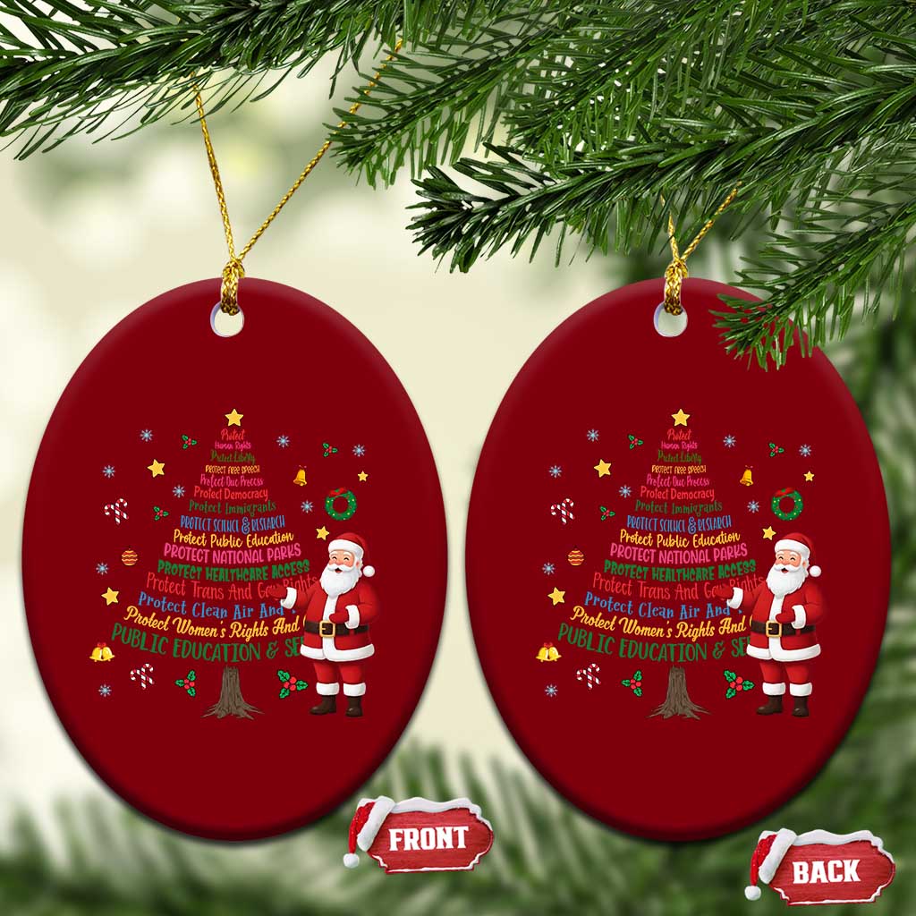 Pro Democracy Activist Christmas Tree Ceramic Ornament Human Rights Xmas Gift TS12 Print Your Wear
