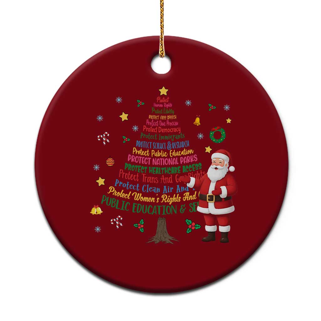 Pro Democracy Activist Christmas Tree Ceramic Ornament Human Rights Xmas Gift TS12 1pc Red Print Your Wear
