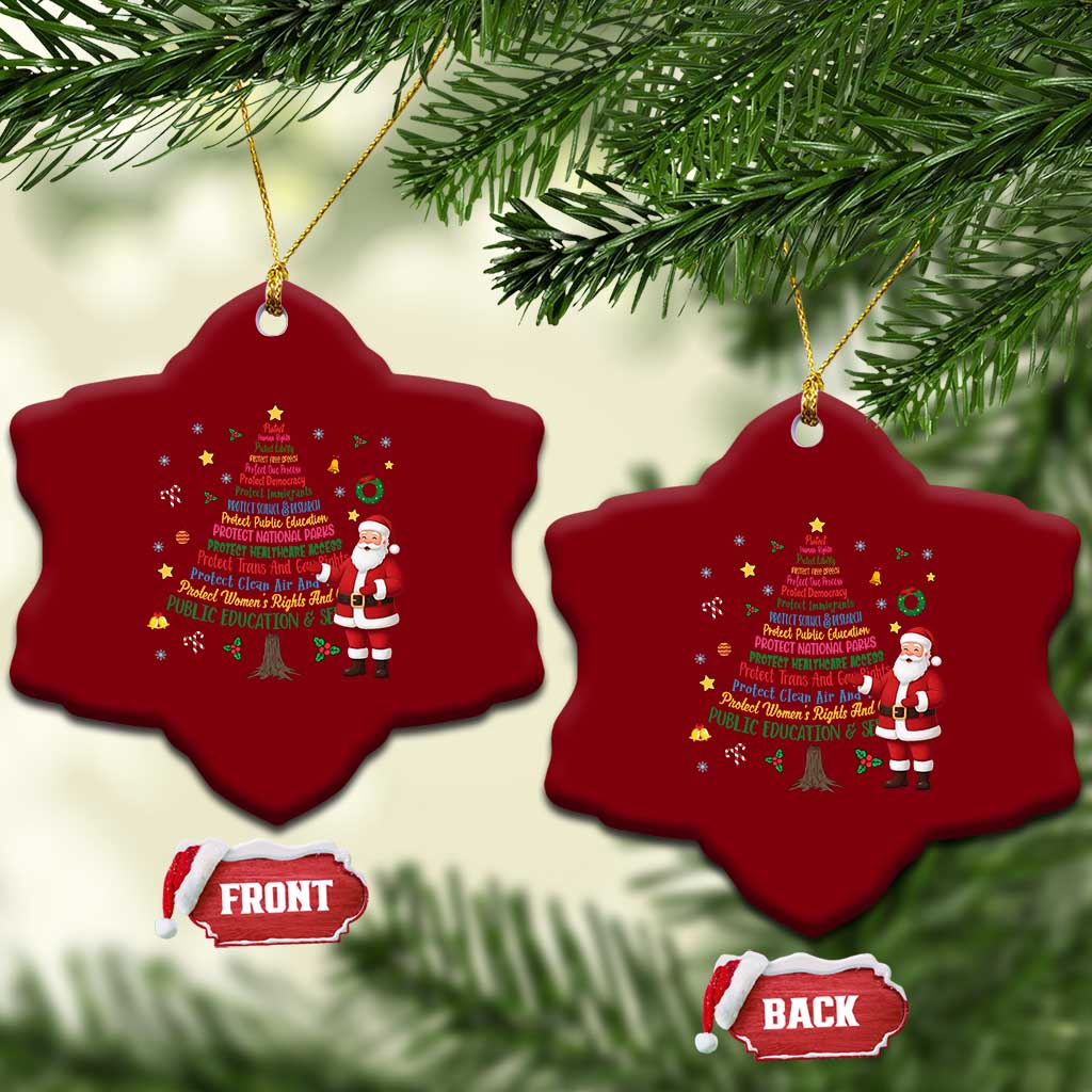 Pro Democracy Activist Christmas Tree Ceramic Ornament Human Rights Xmas Gift TS12 Print Your Wear
