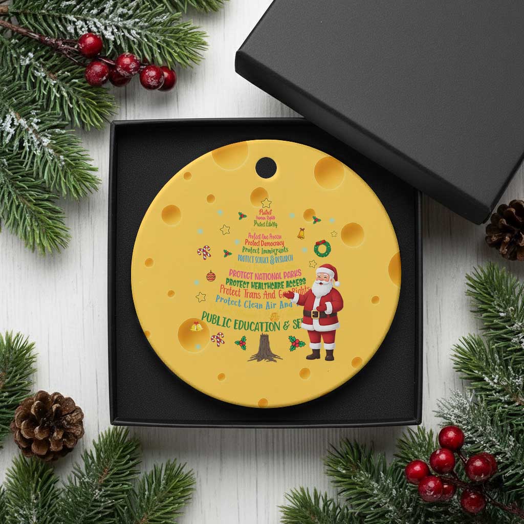 Pro Democracy Activist Christmas Tree Ceramic Ornament Human Rights Xmas Gift TS12 1pc Yellow Cheese Print Your Wear