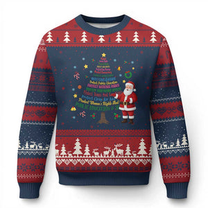 Pro Democracy Activist Xmas Tree Ugly Christmas Sweater Human Rights Xmas Gift TS12 Navy Red Print Your Wear