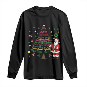 Pro Democracy Activist Christmas Tree Long Sleeve Shirt Human Rights Xmas Gift TS12 Black Print Your Wear