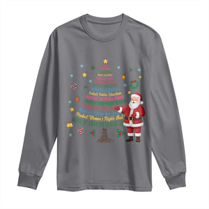 Pro Democracy Activist Christmas Tree Long Sleeve Shirt Human Rights Xmas Gift TS12 Charcoal Print Your Wear