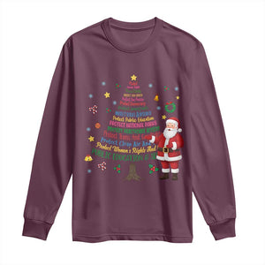 Pro Democracy Activist Christmas Tree Long Sleeve Shirt Human Rights Xmas Gift TS12 Maroon Print Your Wear