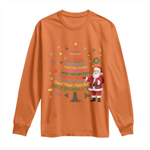 Pro Democracy Activist Christmas Tree Long Sleeve Shirt Human Rights Xmas Gift TS12 Orange Print Your Wear