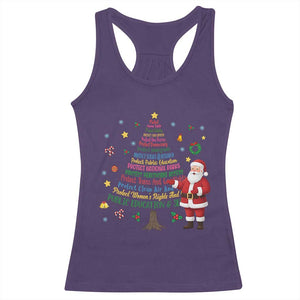 Pro Democracy Activist Christmas Tree Racerback Tank Top Human Rights Xmas Gift TS12 Purple Print Your Wear