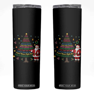 Pro Democracy Activist Christmas Tree Skinny Tumbler Human Rights Xmas Gift TS12 Black Print Your Wear