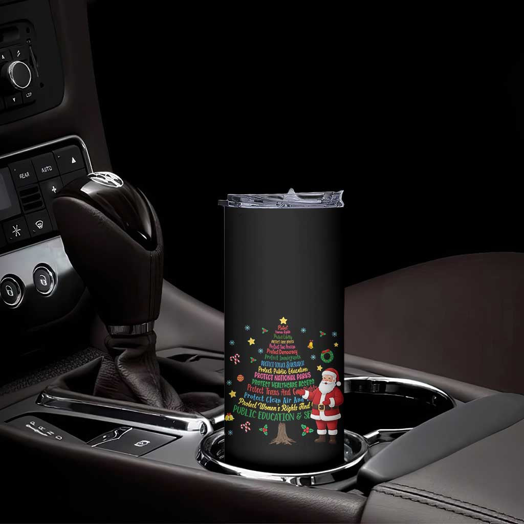 Pro Democracy Activist Christmas Tree Skinny Tumbler Human Rights Xmas Gift TS12 Print Your Wear