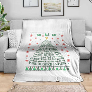 Ugly Activist Christmas Tree Throw Blanket Human Rights Xmas Gift TS12 Print Your Wear