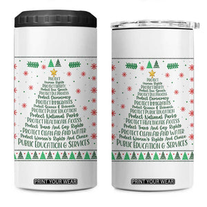 Ugly Activist Christmas Tree 4 in 1 Can Cooler Tumbler Human Rights Xmas Gift TS12 One Size: 16 oz White Print Your Wear