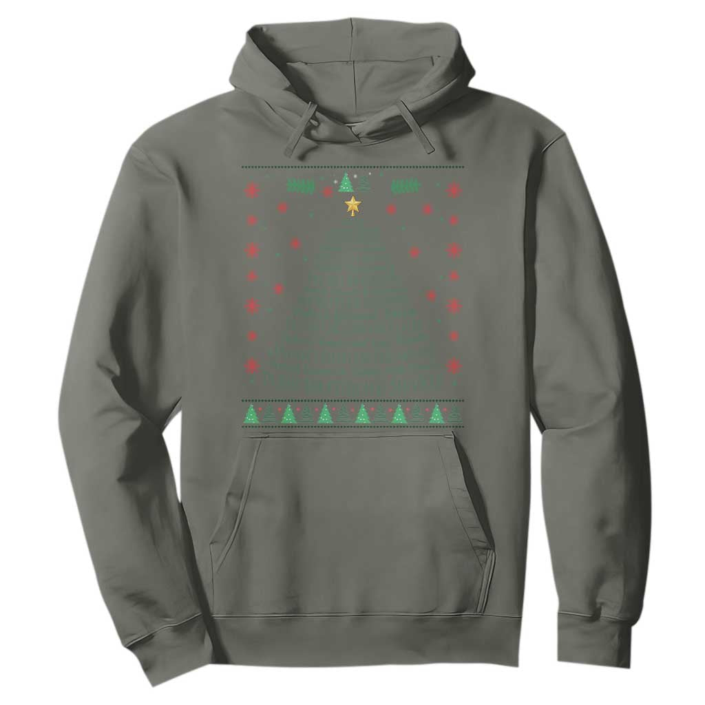 Ugly Activist Christmas Tree Hoodie Human Rights Xmas Gift TS12 Military Green Print Your Wear