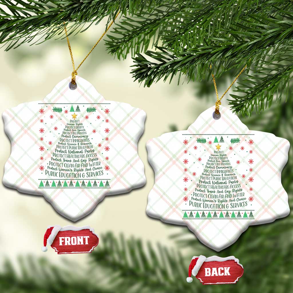 Ugly Activist Christmas Tree Ceramic Ornament Human Rights Xmas Gift TS12 Print Your Wear