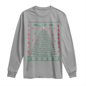Ugly Activist Christmas Tree Long Sleeve Shirt Human Rights Xmas Gift TS12 Sport Gray Print Your Wear