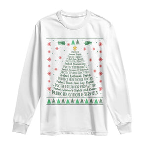 Ugly Activist Christmas Tree Long Sleeve Shirt Human Rights Xmas Gift TS12 White Print Your Wear