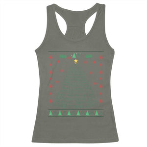 Ugly Activist Christmas Tree Racerback Tank Top Human Rights Xmas Gift TS12 Military Green Print Your Wear