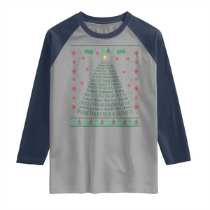 Ugly Activist Christmas Tree Raglan Shirt Human Rights Xmas Gift TS12 Sport Gray Navy Print Your Wear