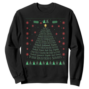 Ugly Activist Christmas Tree Sweatshirt Human Rights Xmas Gift TS12 Black Print Your Wear