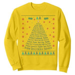 Ugly Activist Christmas Tree Sweatshirt Human Rights Xmas Gift TS12 Daisy Print Your Wear