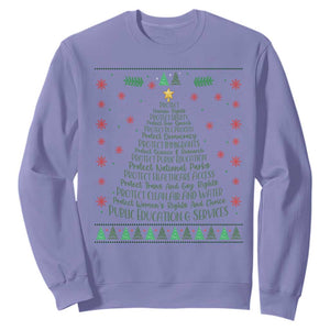 Ugly Activist Christmas Tree Sweatshirt Human Rights Xmas Gift TS12 Violet Print Your Wear