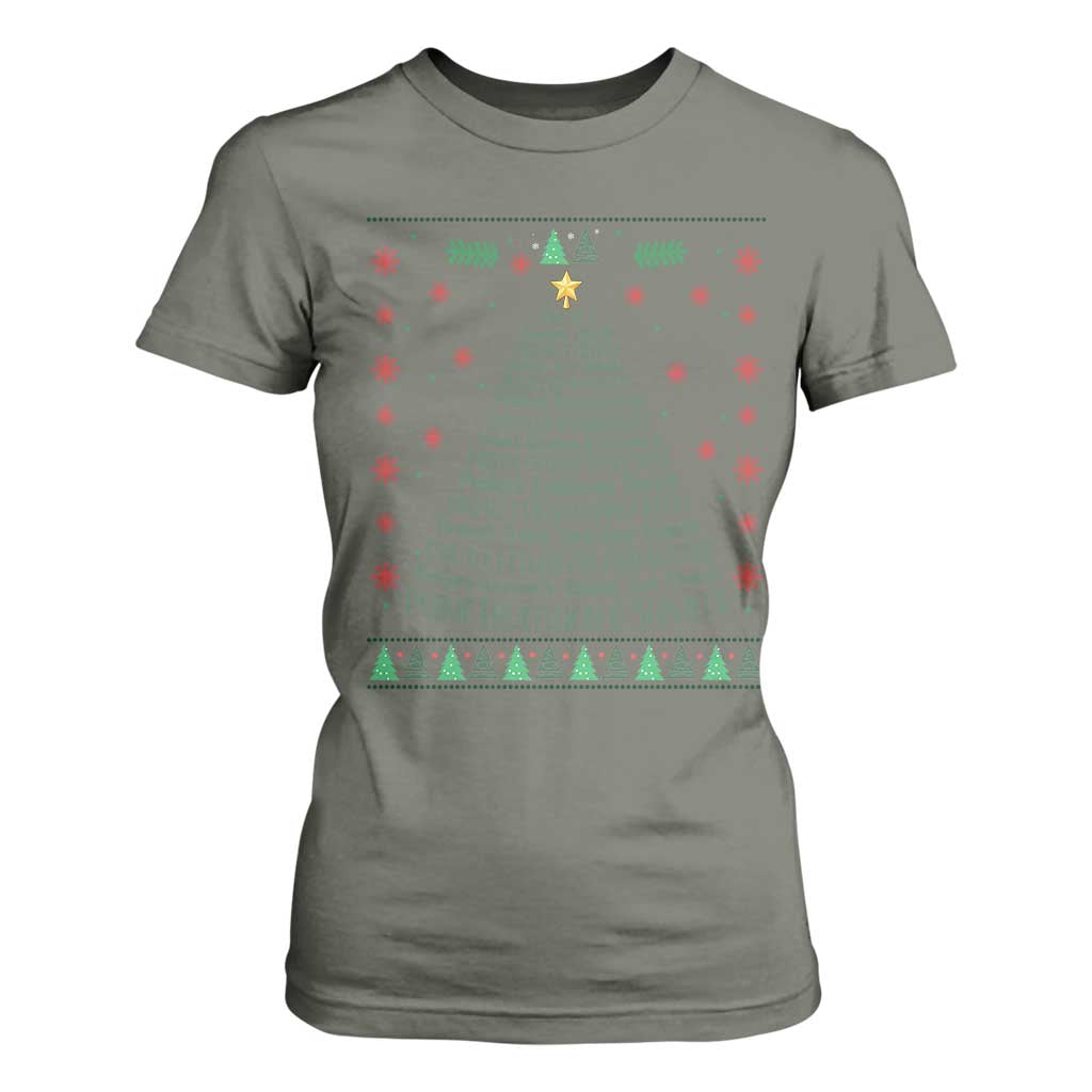 Ugly Activist Christmas Tree T Shirt For Women Human Rights Xmas Gift TS12 Military Green Print Your Wear