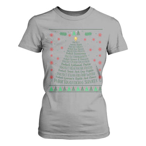 Ugly Activist Christmas Tree T Shirt For Women Human Rights Xmas Gift TS12 Sport Gray Print Your Wear