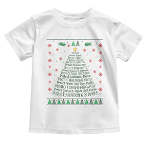 Ugly Activist Christmas Tree Toddler T Shirt Human Rights Xmas Gift TS12 White Print Your Wear