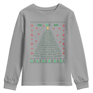 Ugly Activist Christmas Tree Youth Sweatshirt Human Rights Xmas Gift TS12 Sport Gray Print Your Wear