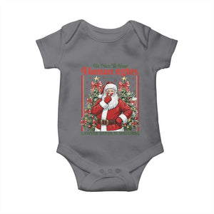 Christmas Gift Baby Onesie Be Nice To Your Human Rights Lawyer Santa Is Watching TS12 Charcoal Print Your Wear