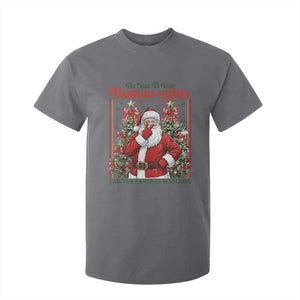 Christmas Gift T Shirt For Kid Be Nice To Your Human Rights Lawyer Santa Is Watching TS12 Charcoal Print Your Wear