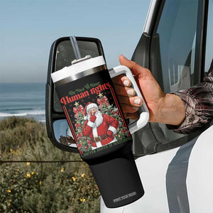 Christmas Gift Tumbler With Handle Be Nice To Your Human Rights Lawyer Santa Is Watching TS12 Print Your Wear