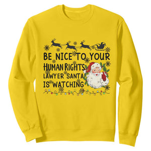 Funny Human Rights Lawyer Christmas Santa Is Watching Gift Sweatshirt TS12 Daisy Print Your Wear