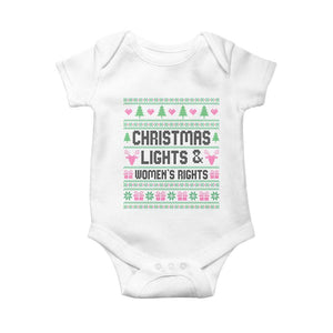 Christmas Lights And Womens Rights Baby Onesie Equality Feminist Gift TS12 White Print Your Wear