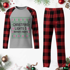 Christmas Lights And Womens Rights Plaid Pajama Set Equality Feminist Gift TS12 Buffalo Plaid Print Your Wear