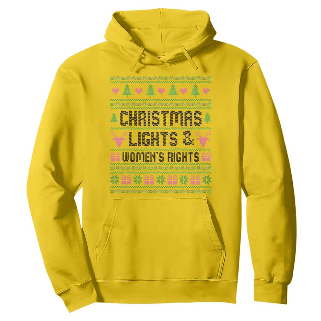 Christmas Lights And Womens Rights Hoodie Equality Feminist Gift TS12 Daisy Print Your Wear