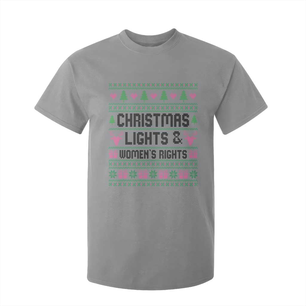 Christmas Lights And Womens Rights T Shirt For Kid Equality Feminist Gift TS12 Sport Gray Print Your Wear