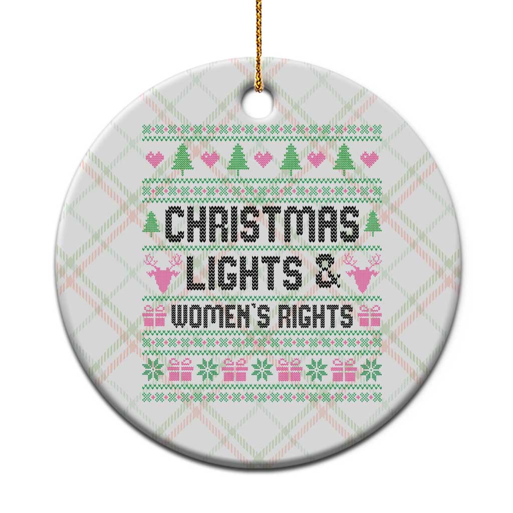 Christmas Lights And Womens Rights Ceramic Ornament Equality Feminist Gift TS12 1pc Christmas Plaid Print Your Wear